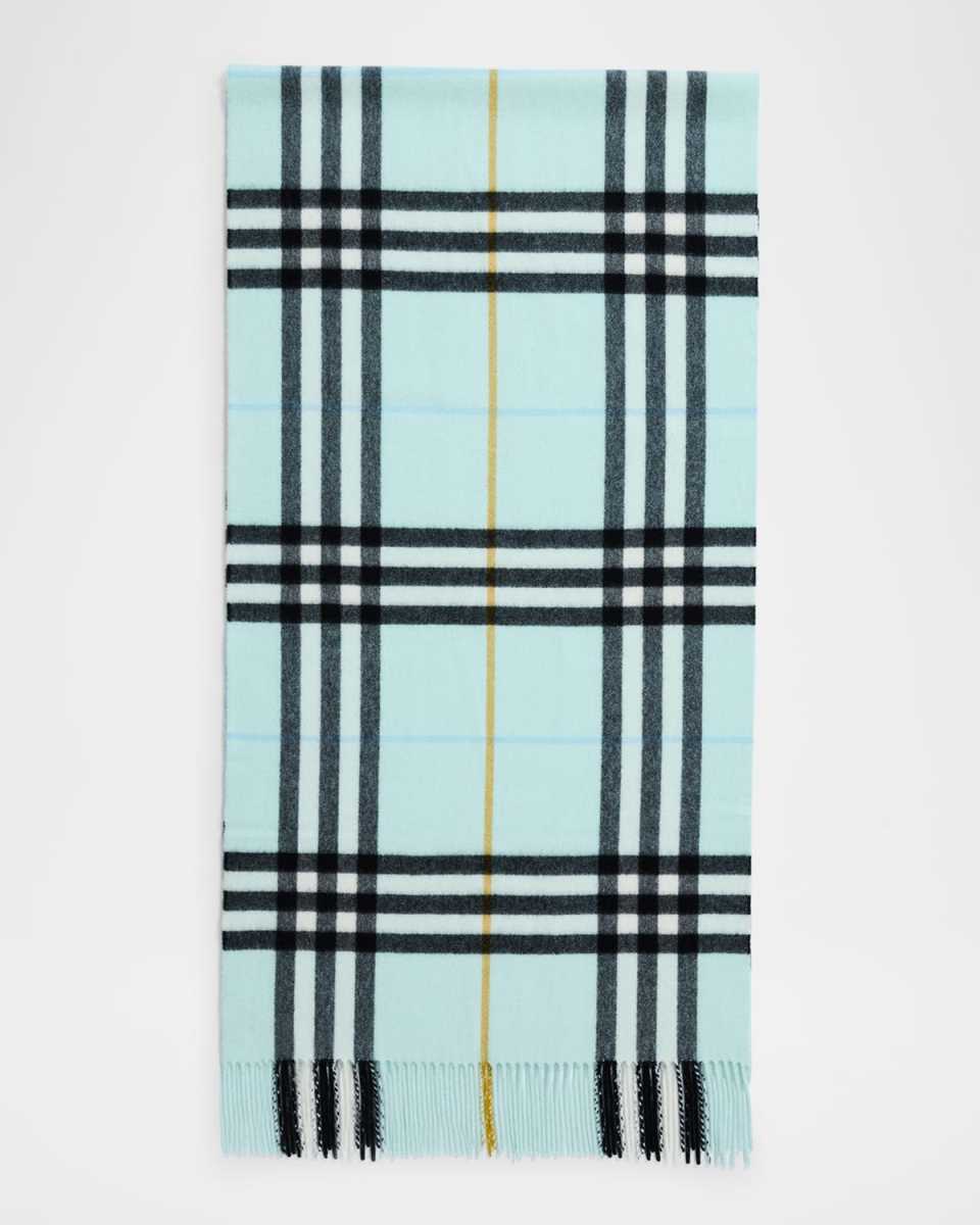 Check-Print Cashmere Scarf
